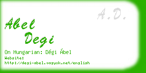 abel degi business card